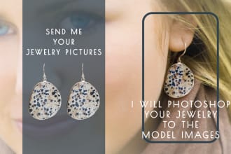 add jewelry on model images with photoshop as if they really wear them