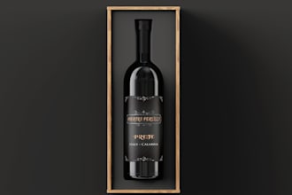 design unique wine label and bottle label design