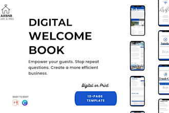 create airbnb digital welcome book, house manual, welcome guestbook