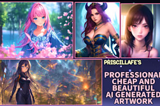 Top 10!  make any anime or manga ai art for you