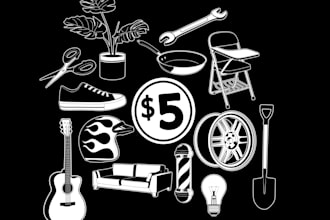 make a black and white vector of your item
