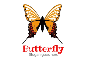 do a awesome butterfly logo with free source file