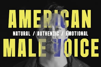 provide a voice over in a natural american male voice