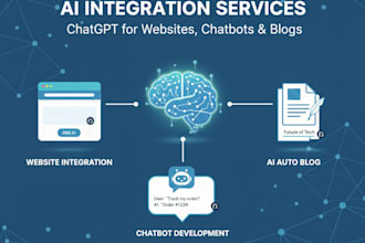 integrate chatgpt in websites, chatbots, or ai auto blog