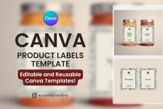 design a simple custom product sticker label in canva
