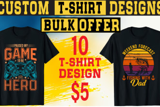 do custom t shirt design and bulk t shirt designs