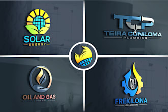 design plumbing, heating, air hvac oil gas and electric solar logo