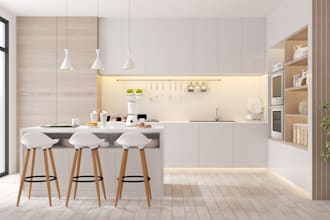 do kitchen interior and fast render
