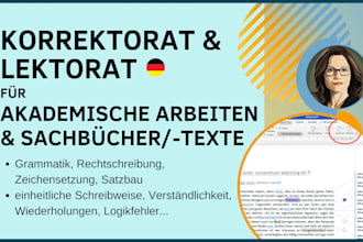 korrektorat und lektorat für nonfiction oder wissenschaftliche texte