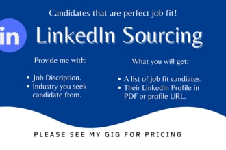 do linkedin sourcing for your recruitment project