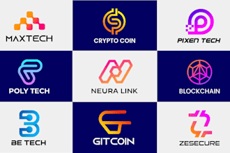 design modern ai crypto tech startup software technology app and web3 logo