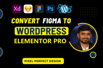 convert figma to wordpress website using elementor pro