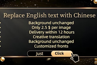 replace english text on images with chinese, vice versa
