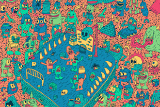 illustrate a puzzle finding game