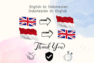 translate from english to indonesian or indo to english manually