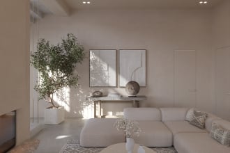 create realistic interior 3d visualization, rendering