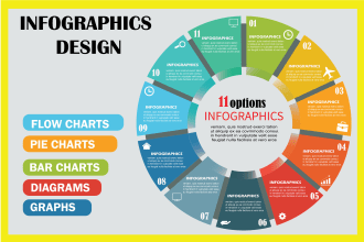 design a customize professional unique infographic, flow chart