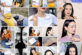 shoot product photographer and lifestyle photography and video with female model