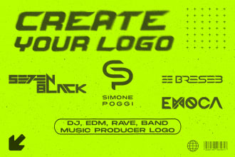 make dj, producer, band and record label logo design