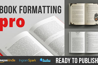 do fiction novel book formatting and ebook design