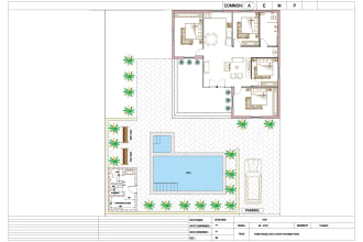 draw your house plan elevation section and detail in autocad