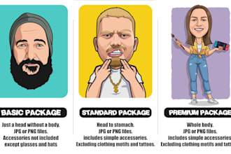 make big head cartoon caricature from your face