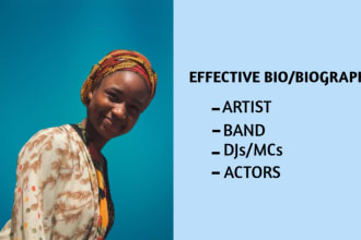 write an effective bio or biography for musicians and artist