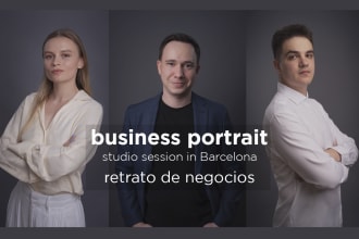 do professional business portrait in studio in barcelona