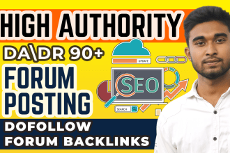 provide 100 forum posting backlinks, high da 90