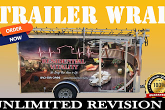 make a food truck wrap, trailer wrap design for you