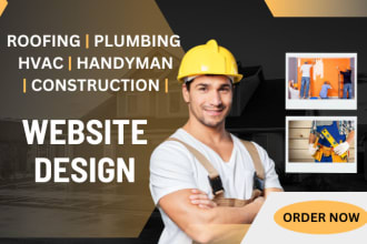 design roofing, plumbing, hvac, handyman, construction website