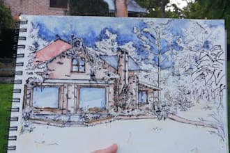draw a custom hand made sketch