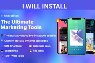 install 66biolinks with bio link tools, URL shortener, and qr code