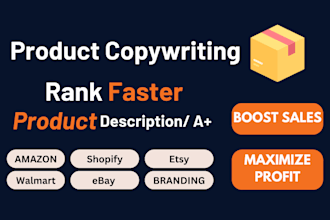 write converting product description for amazon, shopify, walmart