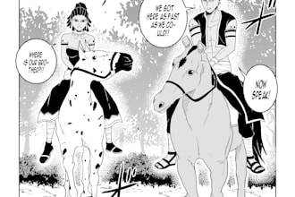 make 1 chapter with 25 pages of manga with colored cover page