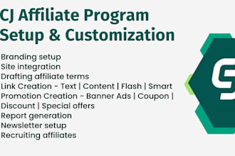 launch commission junction cj affiliate program and customization