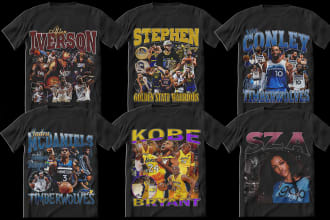 do rap t shirt design with bootleg 90s style vintage tee