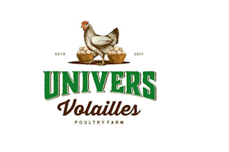 do awesome a chicken farm logo with my own creative thinking