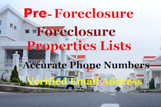 provide foreclosure, pre foreclosure real estate lead for investors