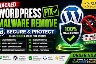 fix hacked wordpress website, remove malware and secure your site