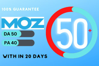 increase moz da pa 50 domain authority da 50 very fast