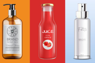 design bottle mockup, can mockup, dropper, serum   cbd label