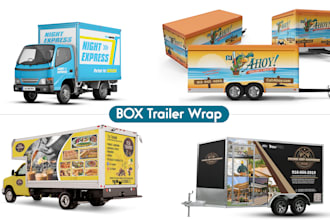 do box trailer wrap design, vehicle wrap design, van wrap design, car wrap