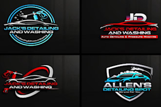 design high quality automotive, racing, car wash logo with creative concept