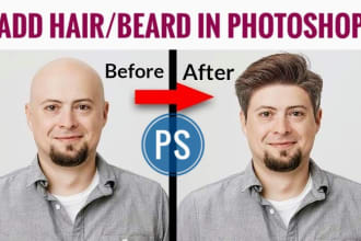 add hair, remove hair, change beard, hairstyle or hair color