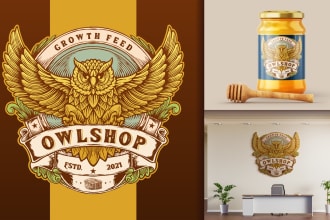 design vintage, mascot,animal logo, illustration for you