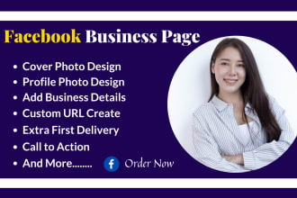 facebook business page setup, banner , and cover design