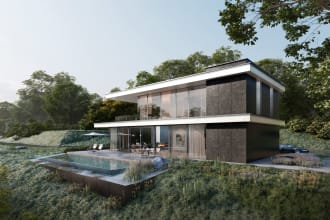 do realistic 3d architectural rendering, image visualization