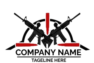 do awesome modern military logo design