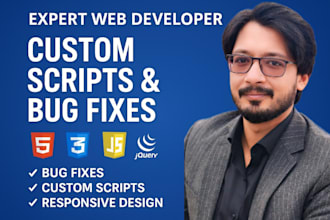 debug, improve and develop responsive PHP, HTML, CSS and js